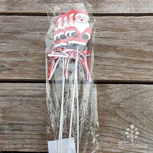 Wooden Santa Picks - Pack Of 4 4 Wooden Santa Picks - Pack Of 4 - Image 2